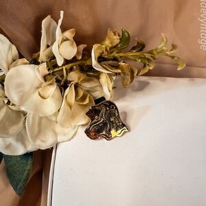 Art‎ Deco Style Gold Tone Brooch/Pin